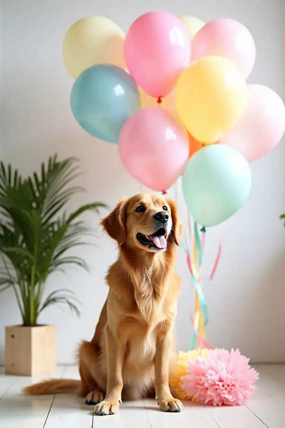 balloons for pup s photoshoot