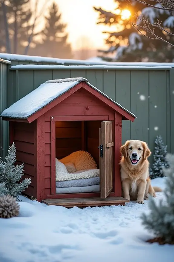 comfortable heated dog house