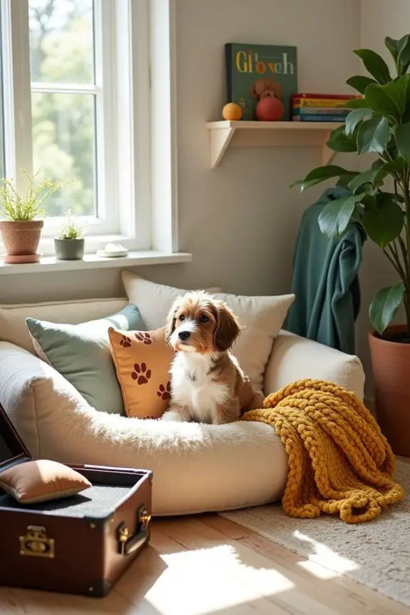 cozy canine reading nook