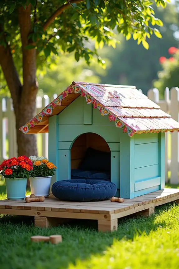 cozy elevated dog retreat