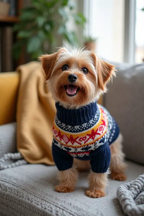 cozy fair isle dog sweater