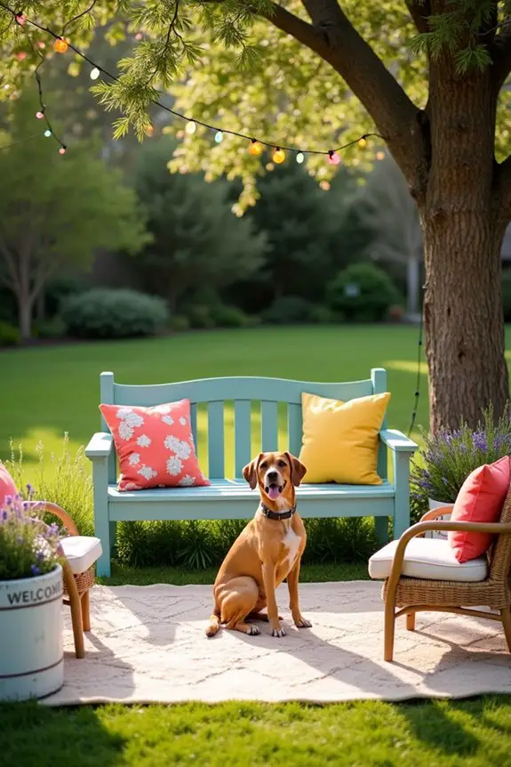 cozy outdoor seating area