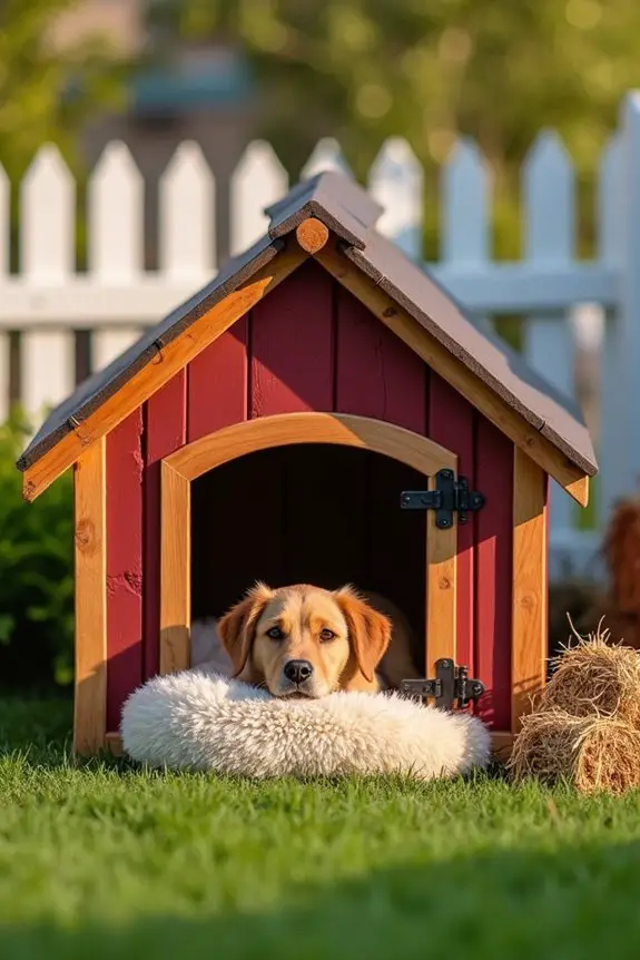 cozy rustic dog house