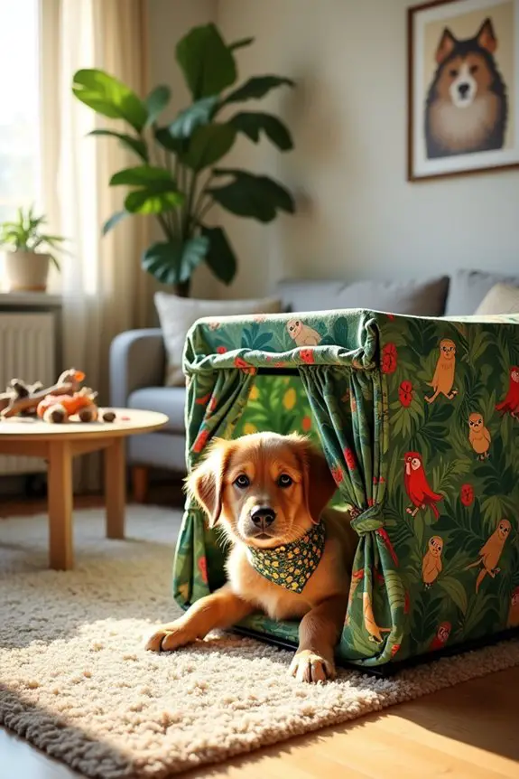 cozy stylish dog crate