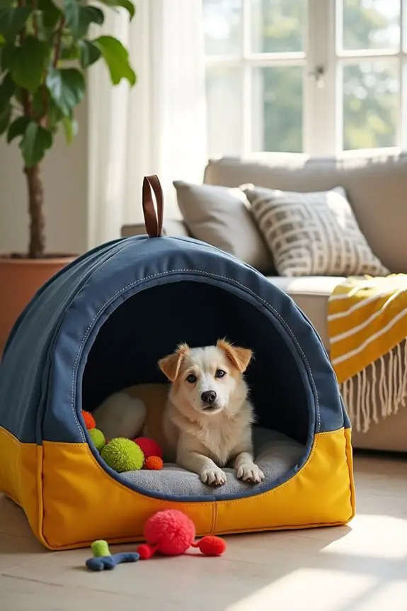 cozy stylish fabric dog kennel