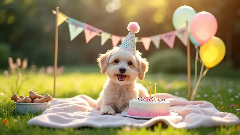 creative dog birthday photography