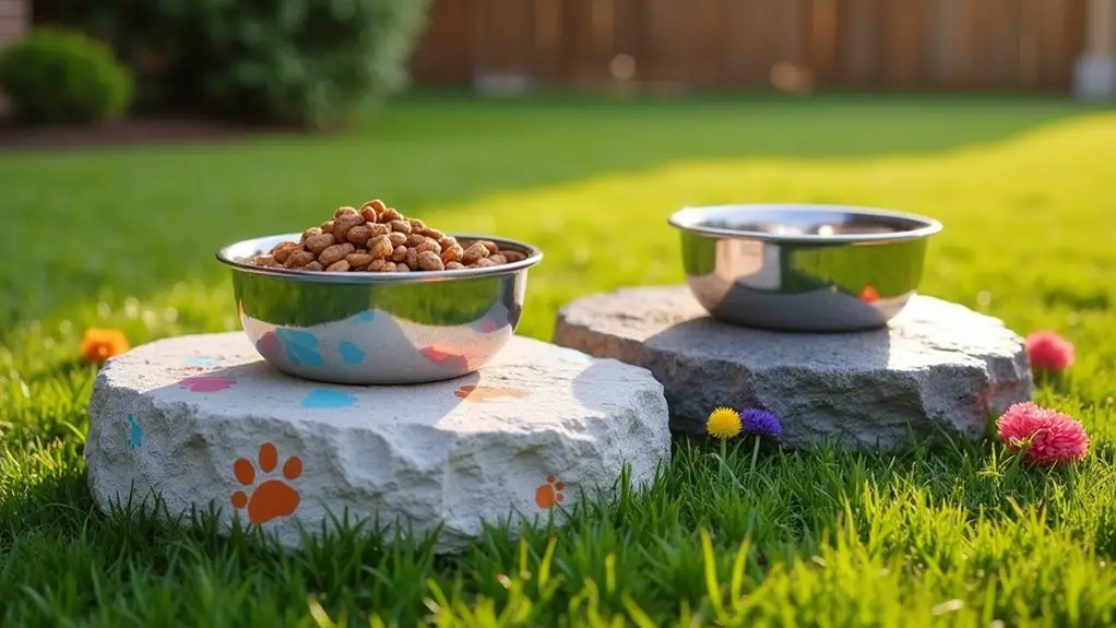 creative dog bowl stands