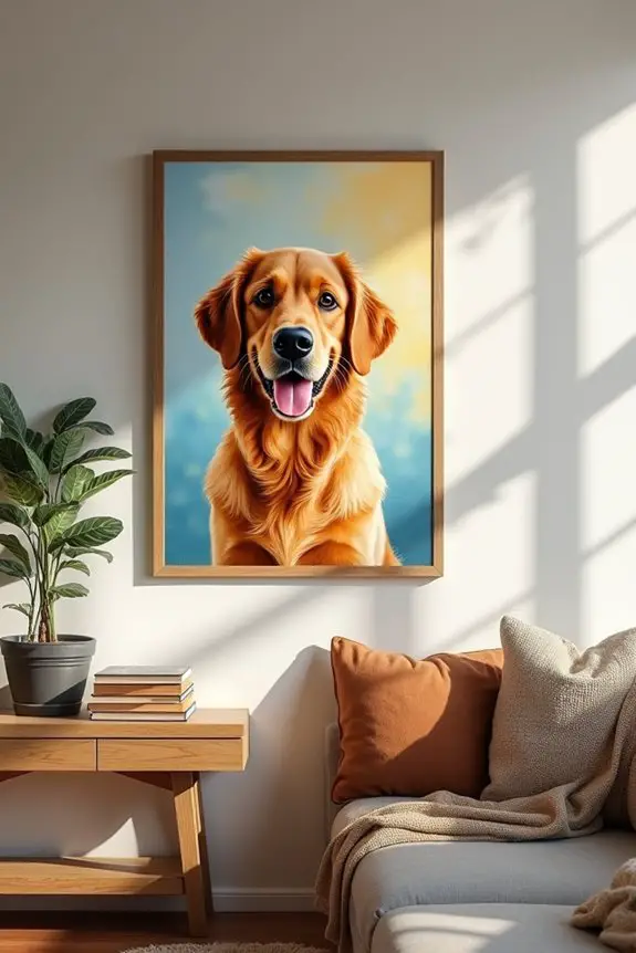 custom dog painting project
