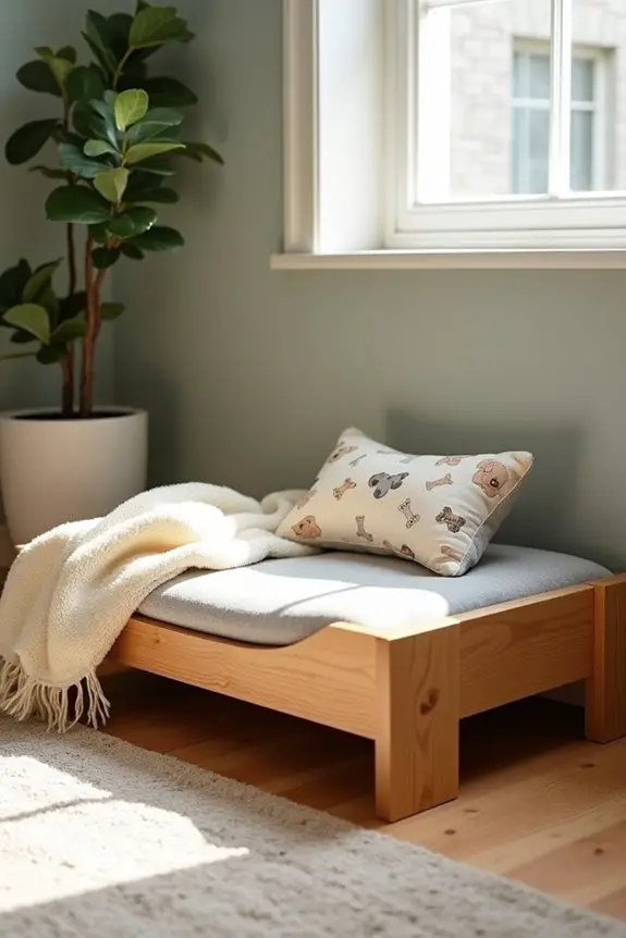 custom raised dog bed
