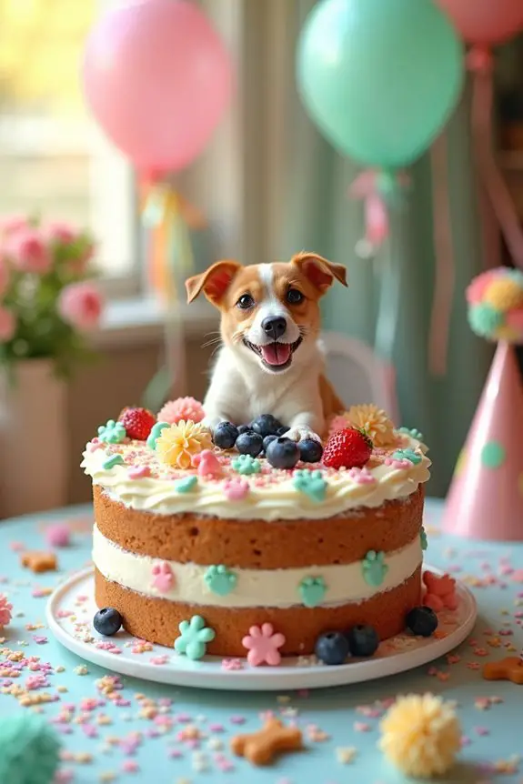 customizable dog birthday cake