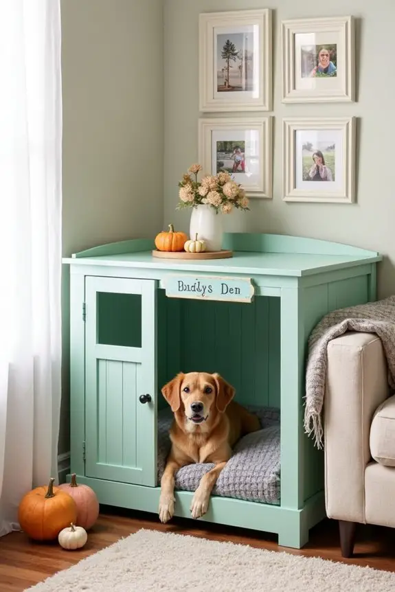 customizable dog crate decor