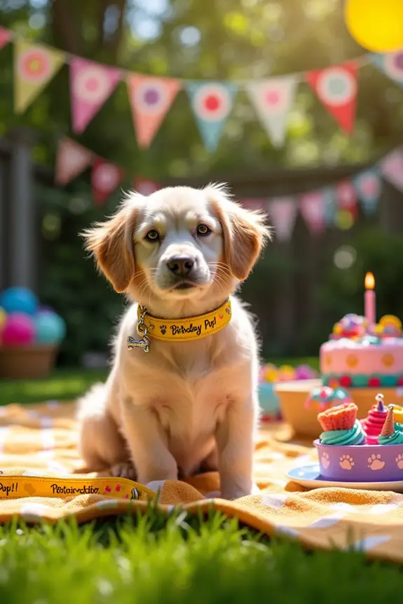 customized birthday collars for dogs