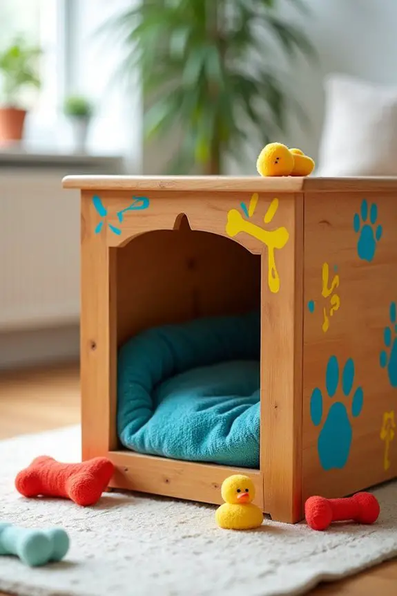 decorate dog crate creatively