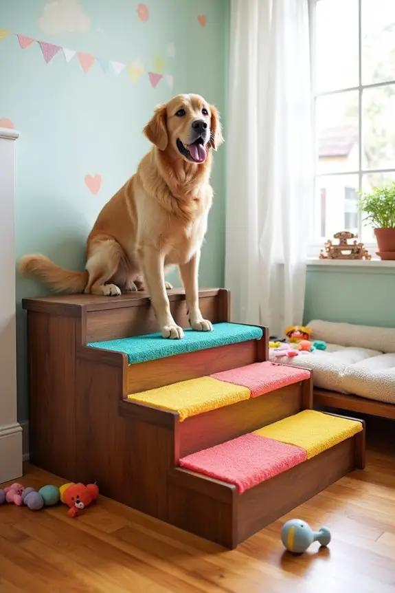diy colorful rubber steps