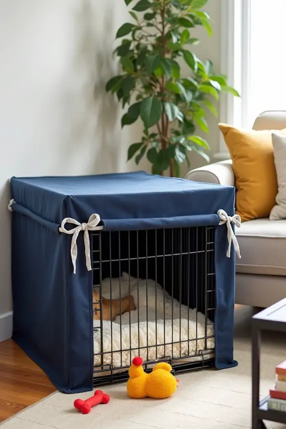diy cozy dog crate cover