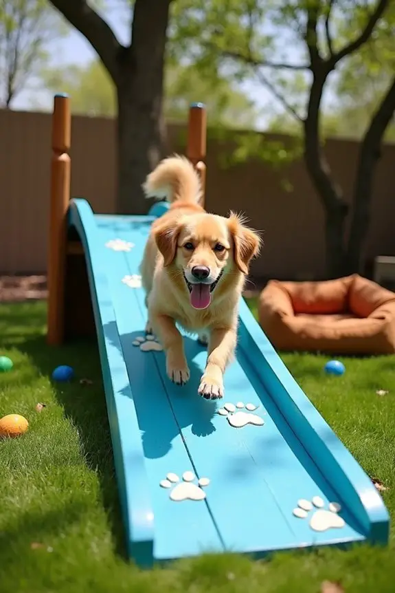 diy dog slide fun