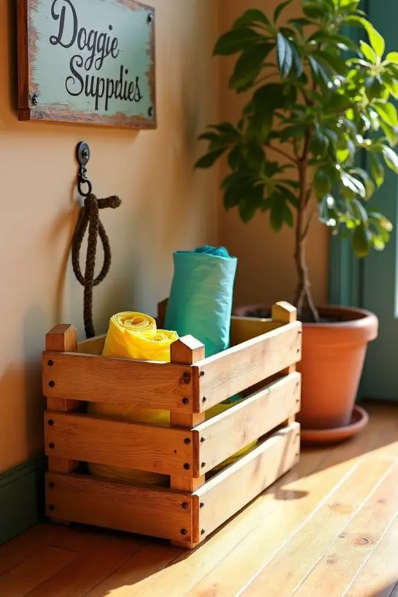 diy rustic bag organizer