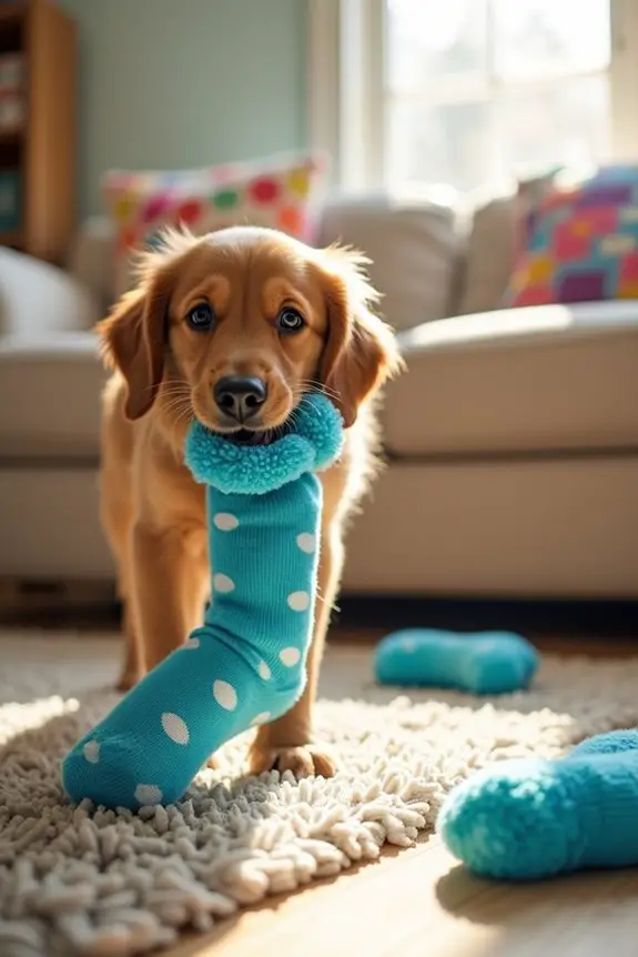 diy sock dog toy