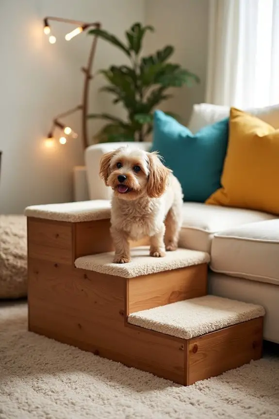 diy wooden dog stairs