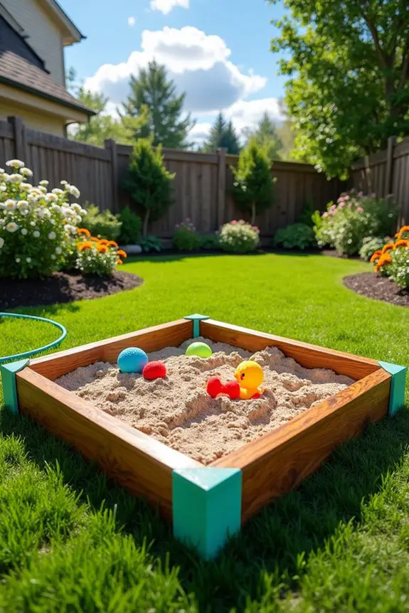 dog friendly digging sandbox project