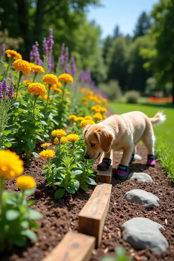 dog safe flower bed project