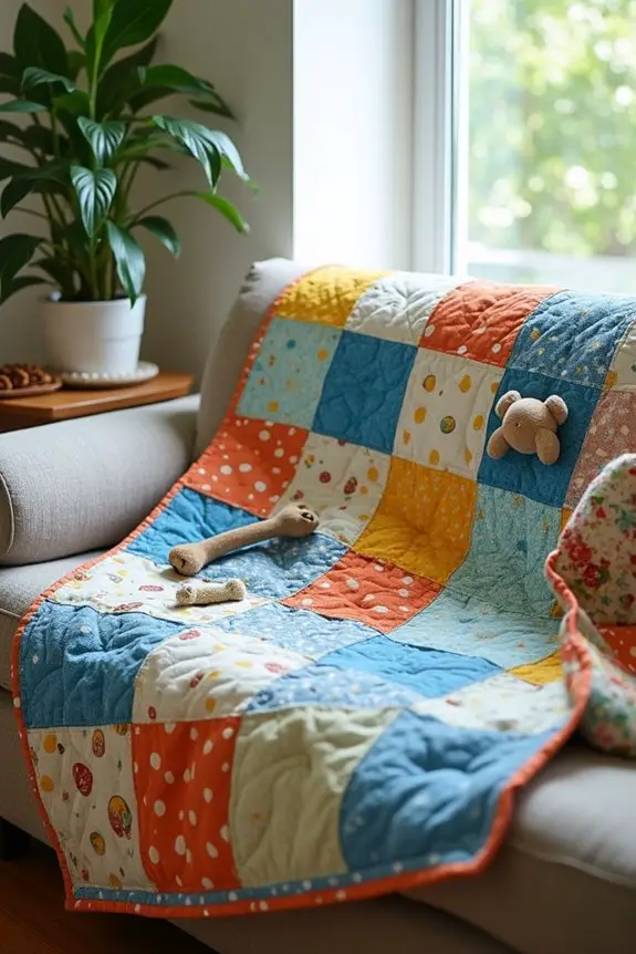 dog toy memory quilt