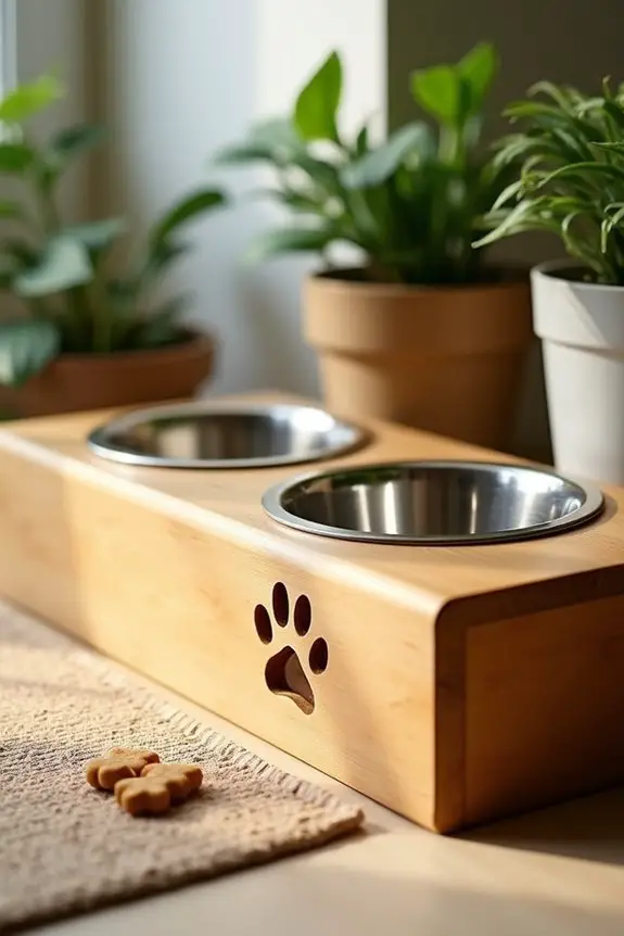 eco friendly dog feeding station