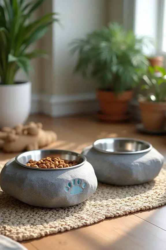 elegant diy dog bowl holders