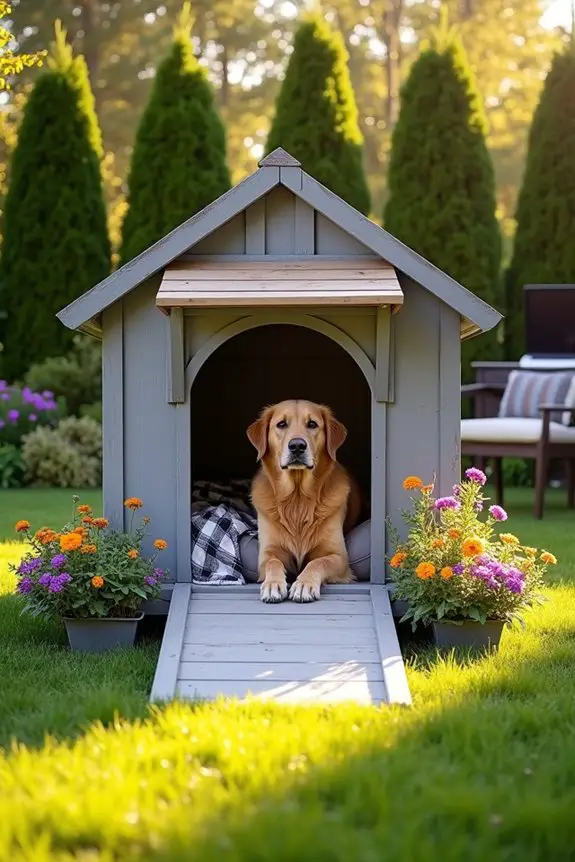 elevated doghouse with ramp