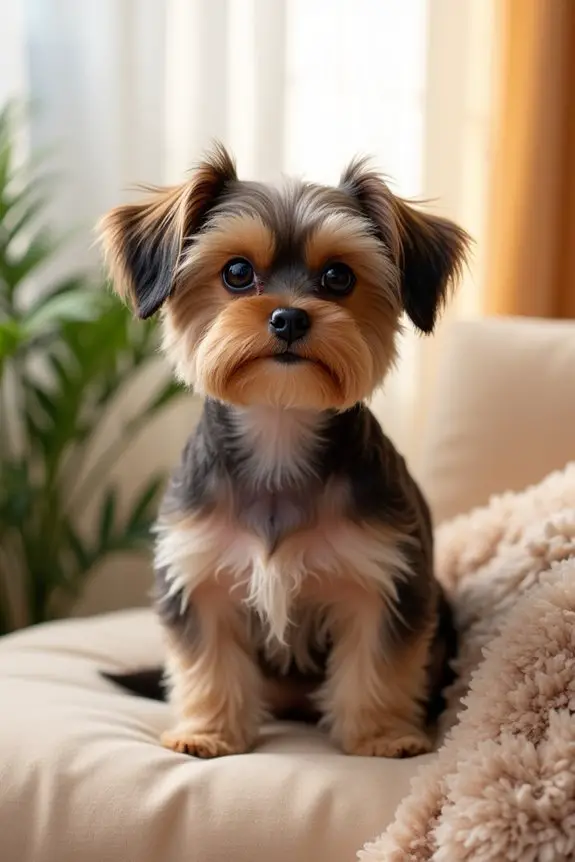 feathered morkie grooming technique