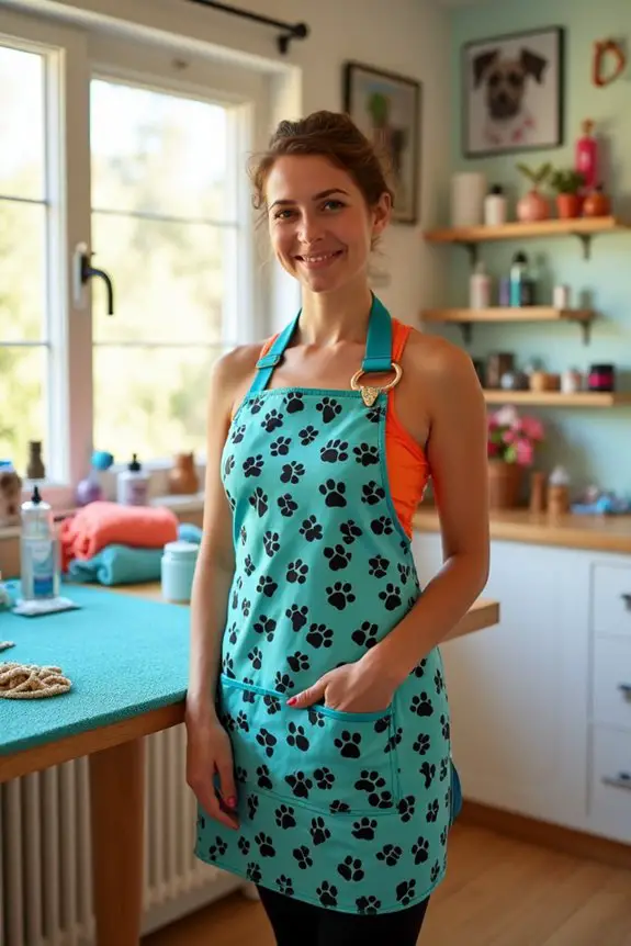 grooming apron essentials highlighted
