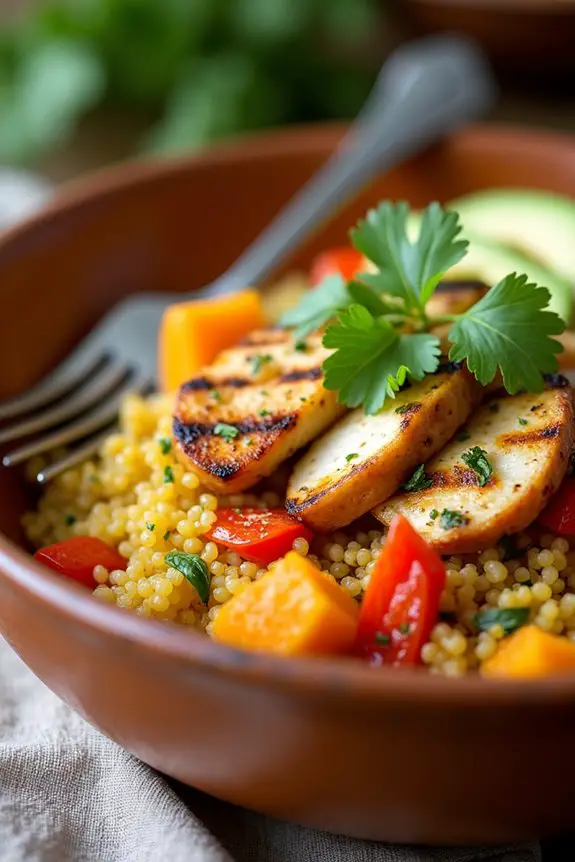 healthy chicken quinoa meal
