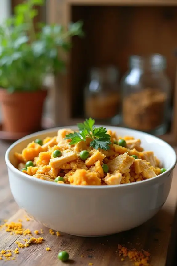 homemade chicken pumpkin meal