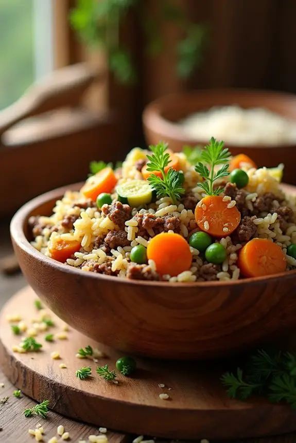 homemade venison and rice