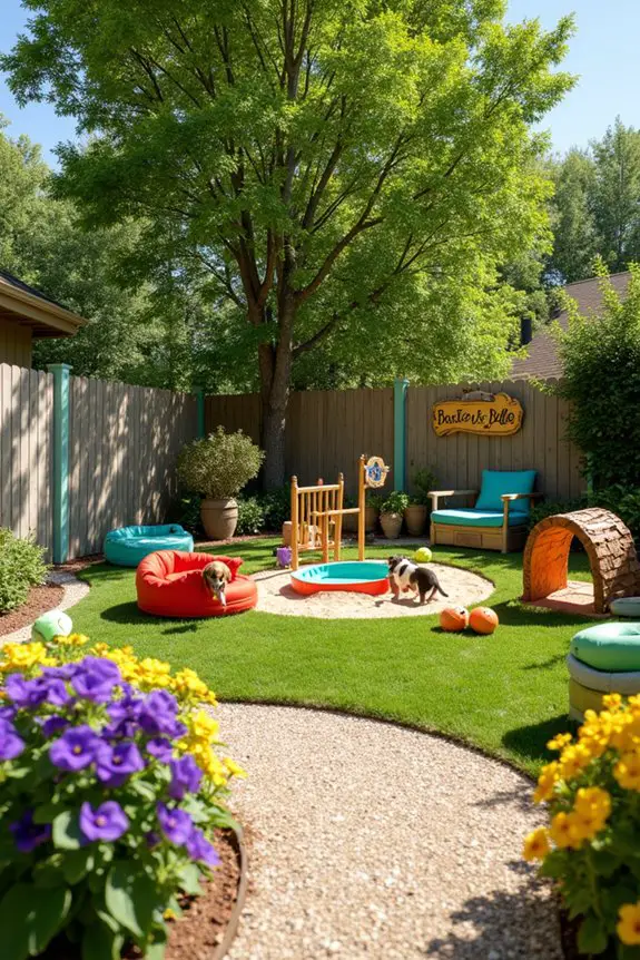 joyful dogs play area