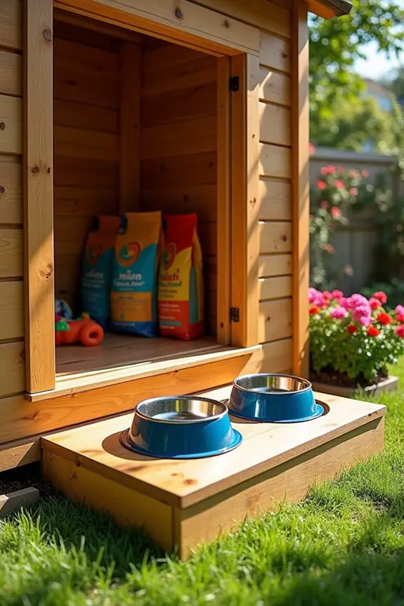 neat organized feeding station