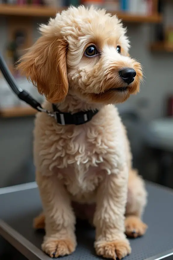 organized dog grooming space
