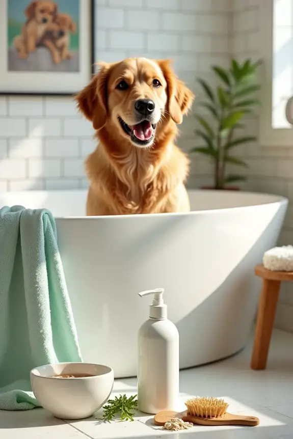pampering flea fighting bath time