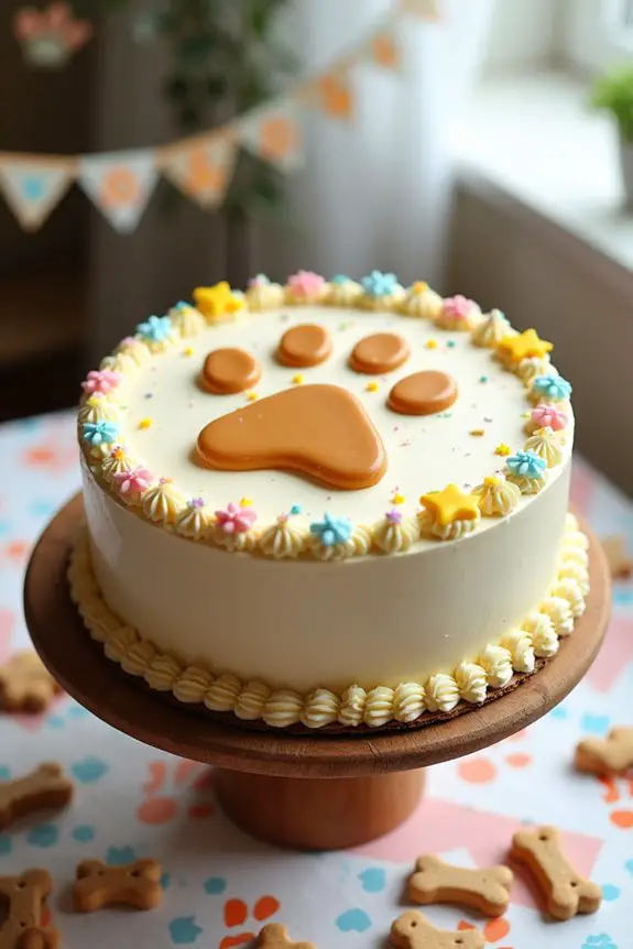 paw print cake celebration