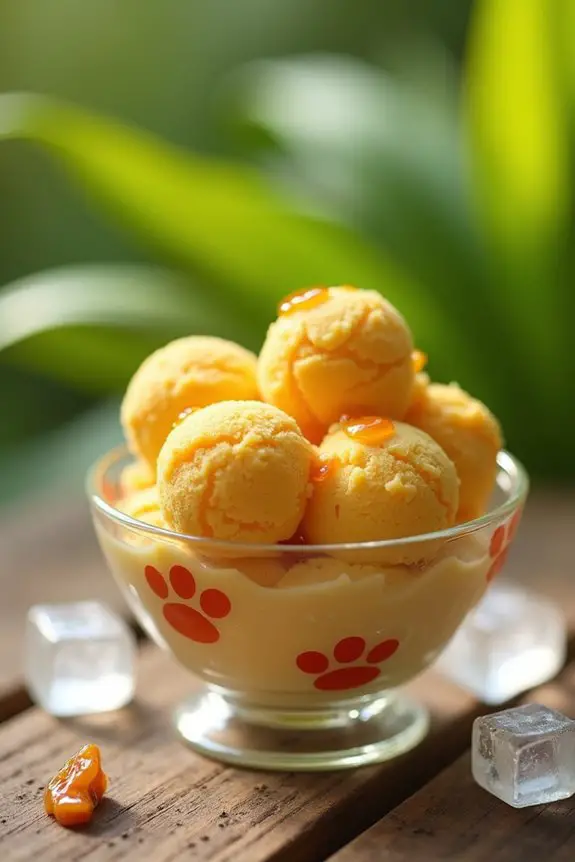 peachy paw frozen treat