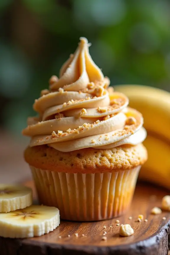 peanut butter banana cupcakes