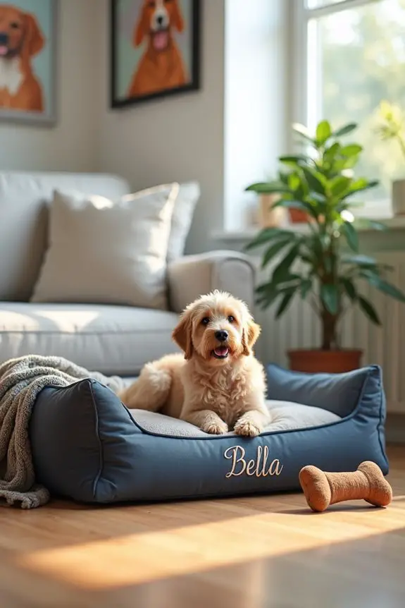personalized cozy dog beds