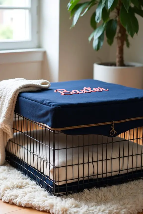 personalized dog crate decor