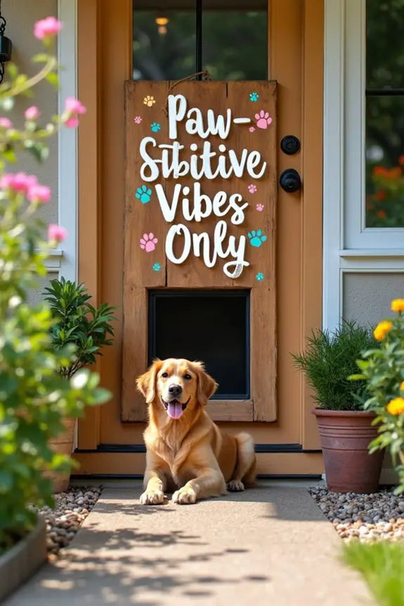 personalized dog entrance sign