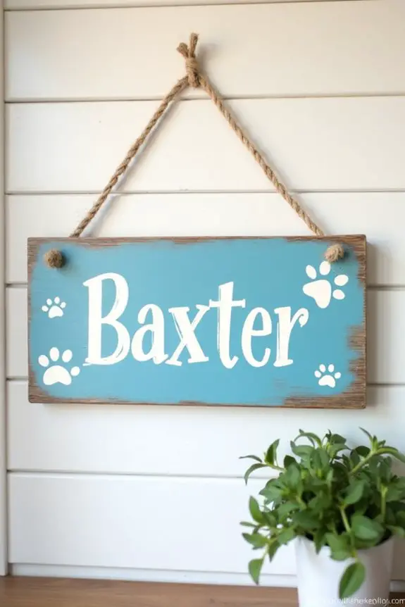 personalized dog name sign
