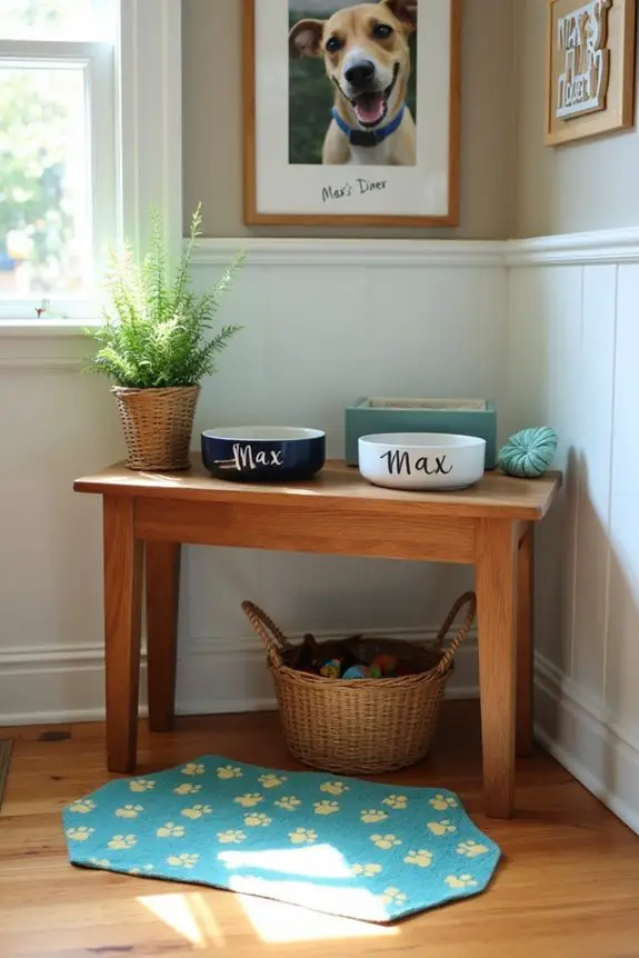 personalized stylish dog feeding