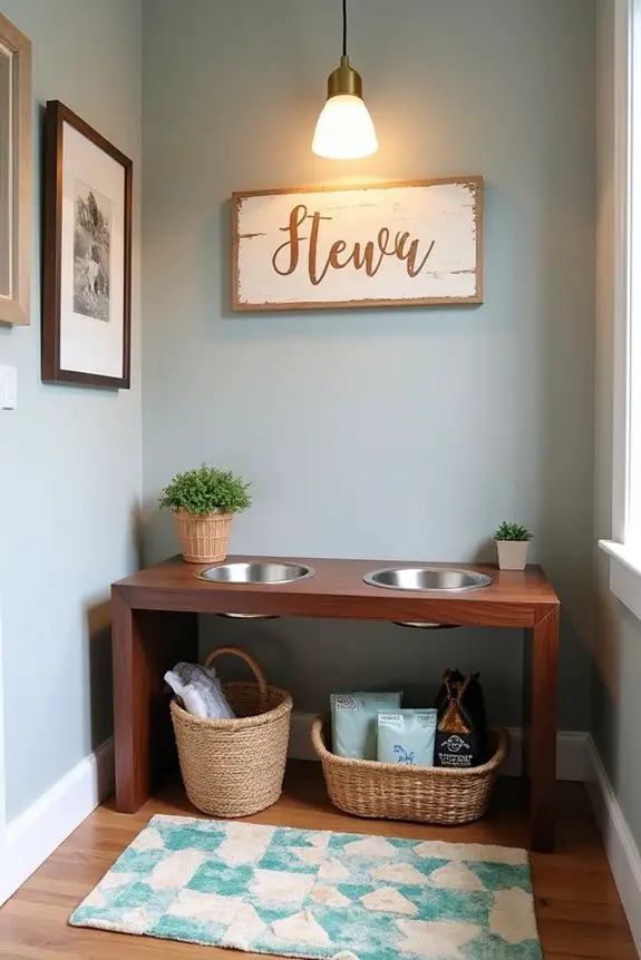 personalized stylish feeding station