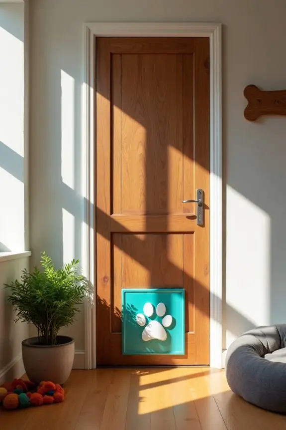 personalized wooden dog flap
