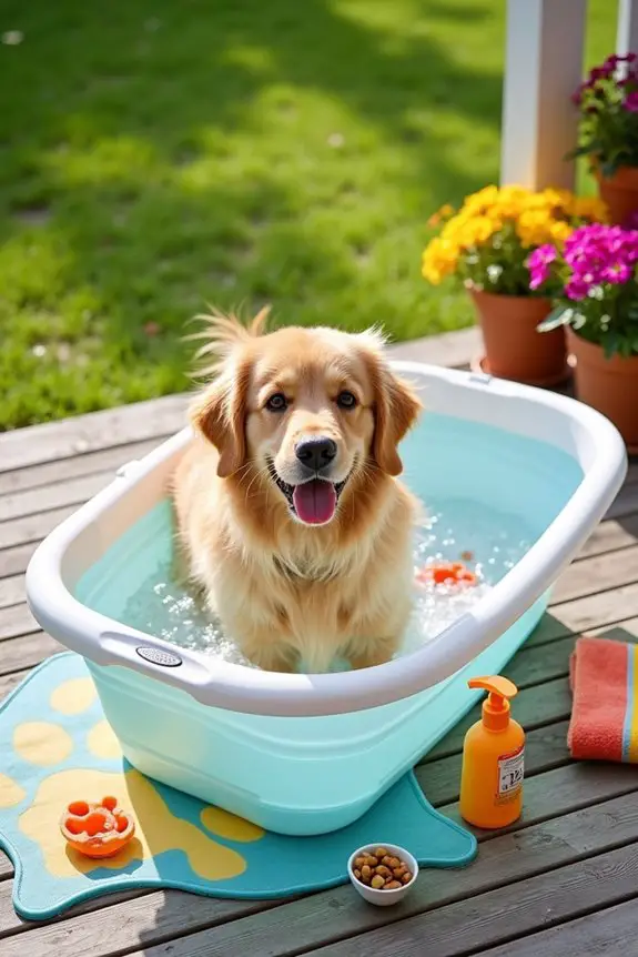 portable diy dog bathing tub