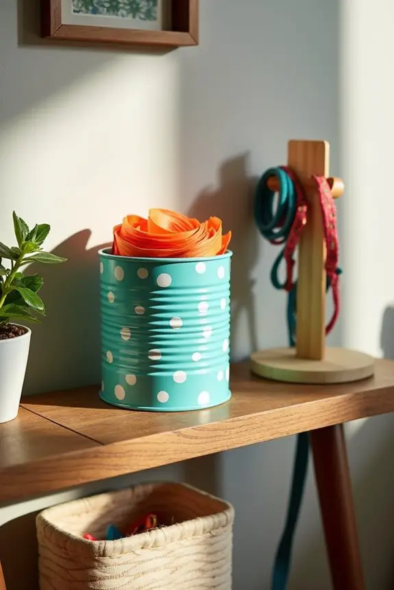 repurposed coffee can holder